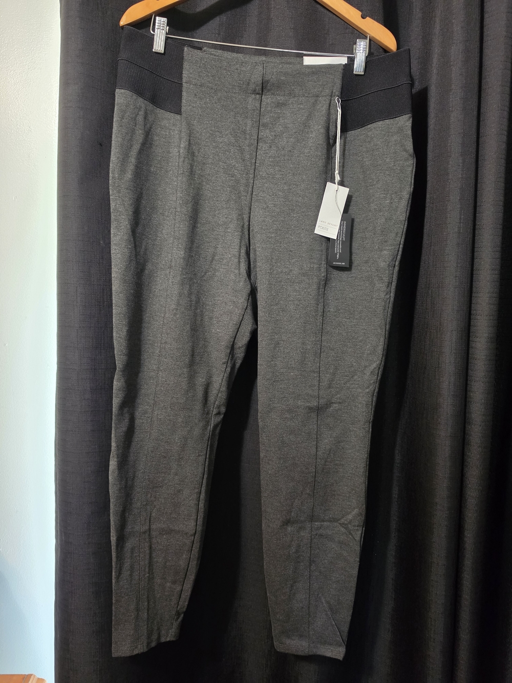 Lane Bryant Ponte Dark Charcoal Gray Leggings Size 18
